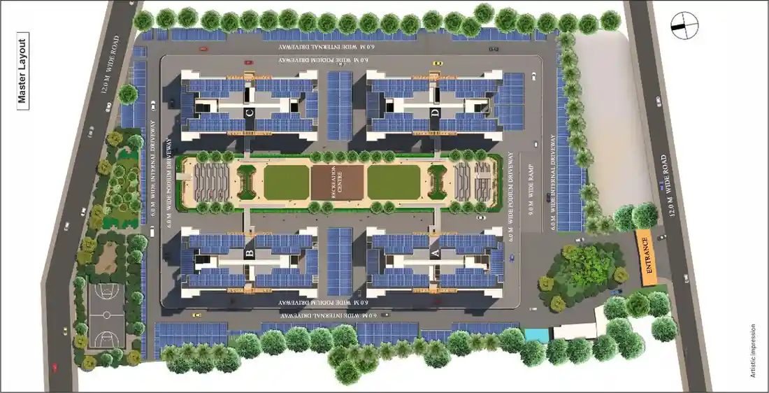 Detailed Master Plan of Flamingo Park at River View City at Flamingo Park at River View City , Magarpatta Pune